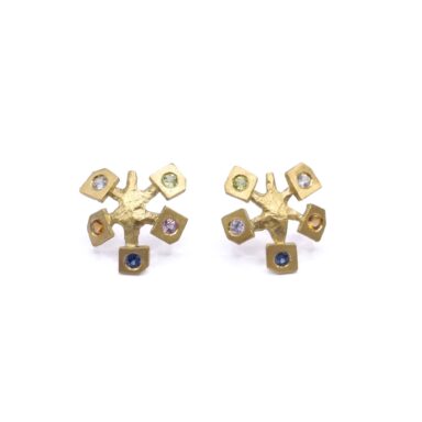 Ohrstecker Gold AU750, Saphire