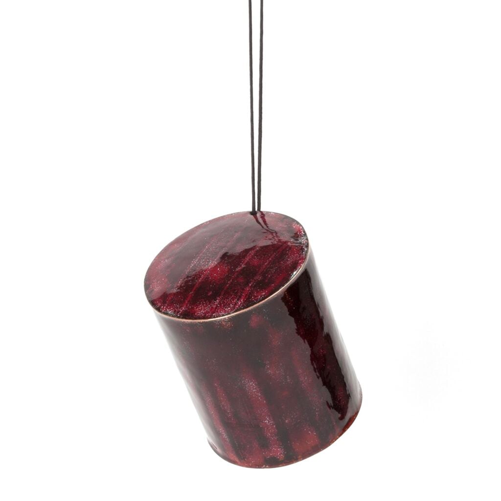 Anhänger Red Can, Kupfer emailliert